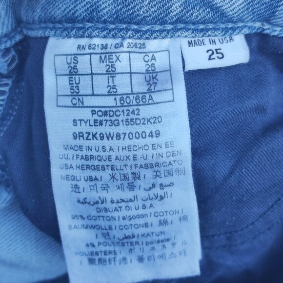 Vintage Marciano Stiletto No 97 jeans women's size 25 hard washed denim blue - Picture 8 of 16